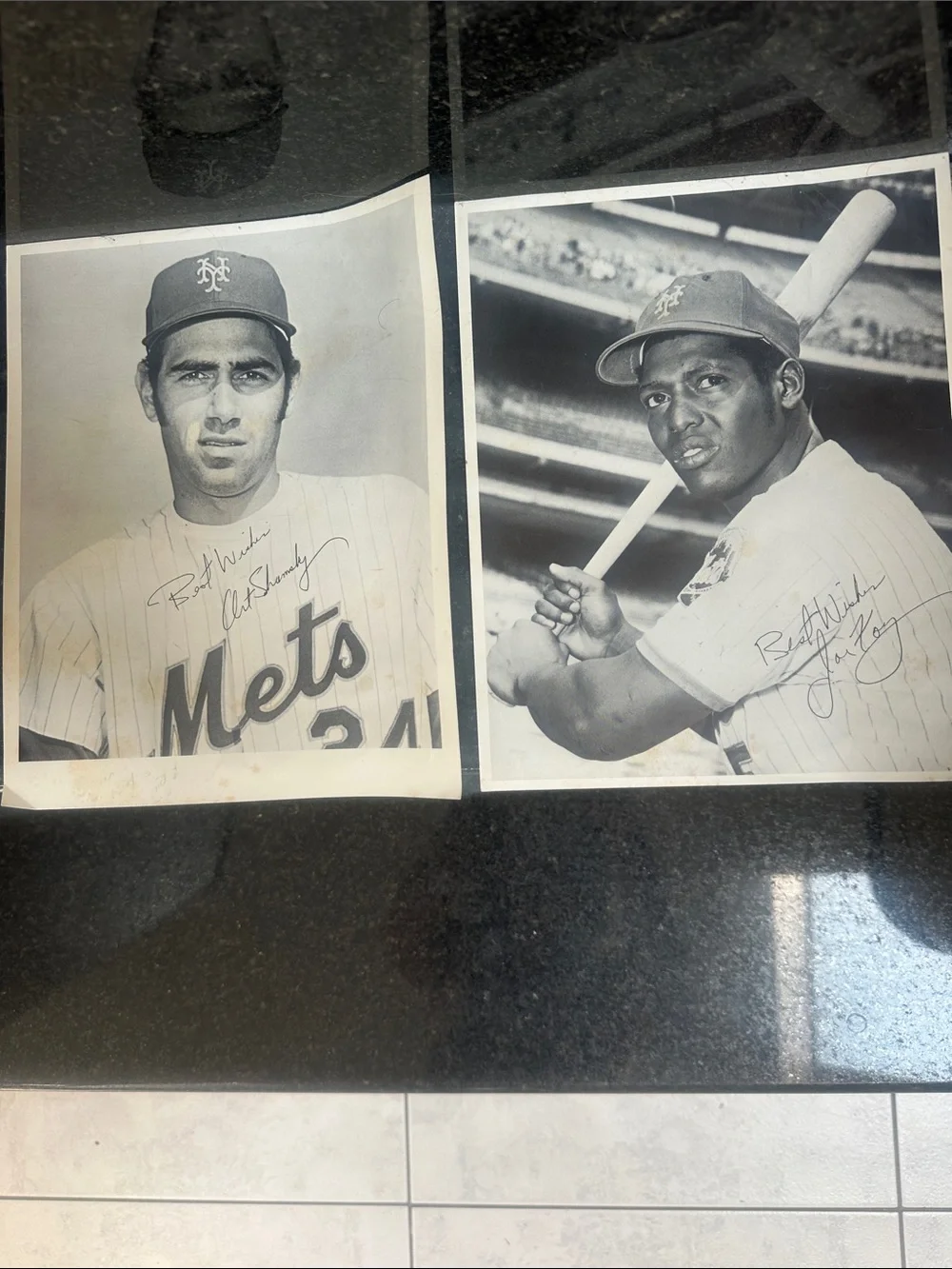 Black & White Baseball Portrait Wall Art Prints - Mets Style